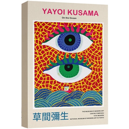 Framed Canvas Print Wall Art On The Ocean by Yayoi Kusama Japanese Modern Art Minimalist Decor